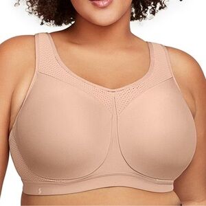 Glamorise Seamless Support Sport Bra tan sz 32DD nwot, 016